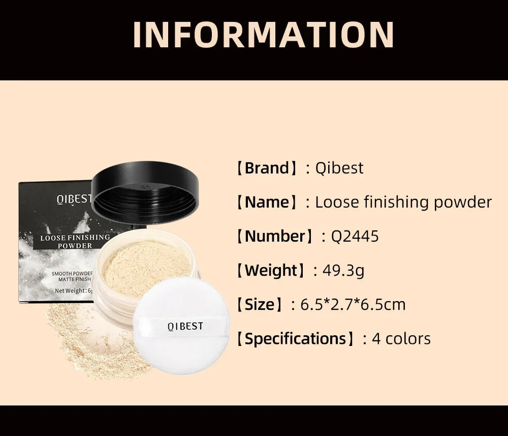 Face Loose Powder Translucent Matte Pink White Setting Powder Oil-Control Cosmetics Long-Lasting Waterproof Facial Makeup Powder