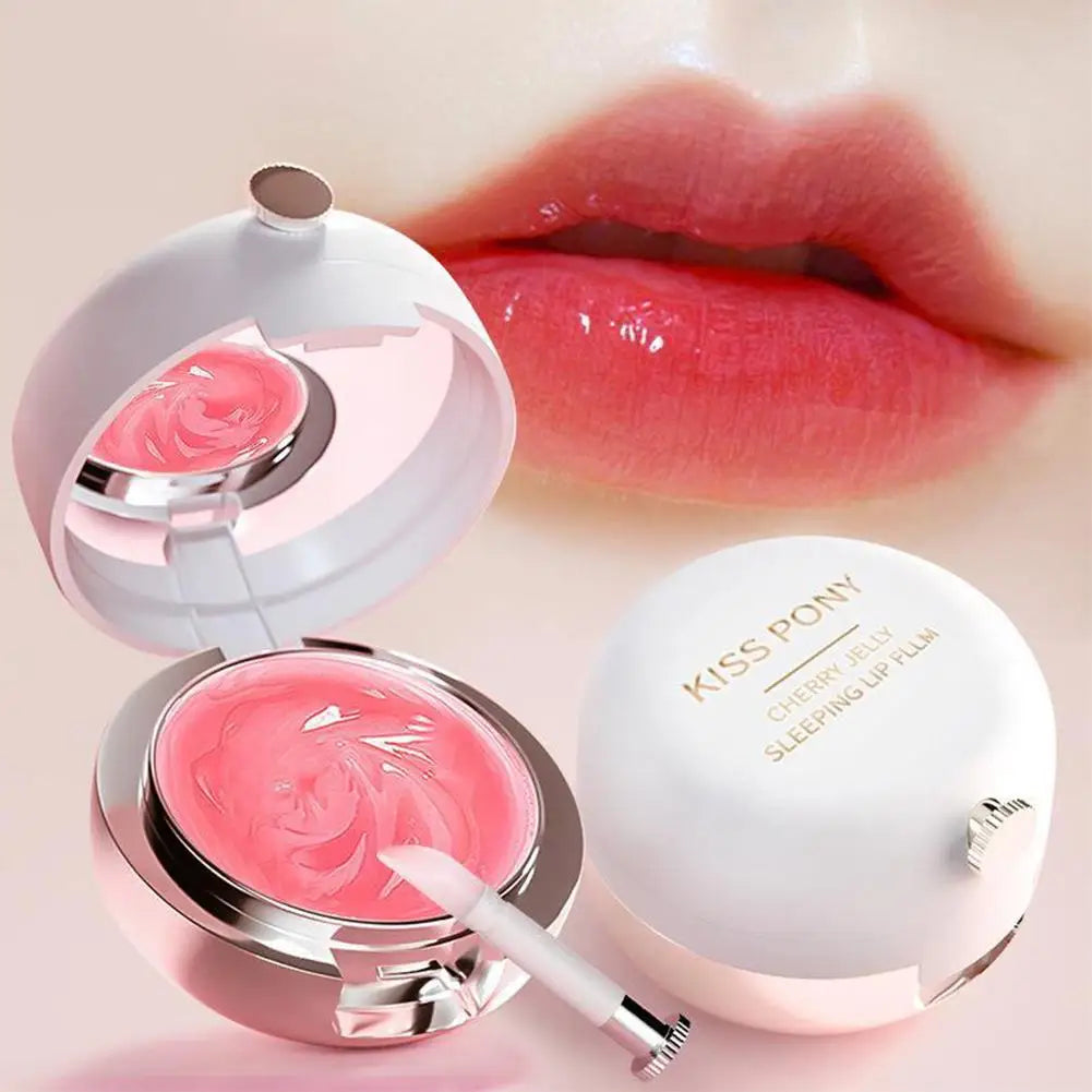 Moisturizing Cherry jelly Lip Mask Hydrating Exfoliating Lip film to Remove Dead Skin Improve Dryness Nourishing Smooth Lip Care