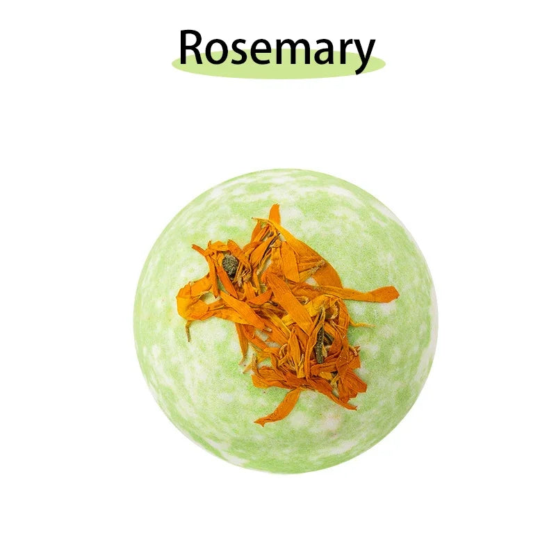Plant Bath Ball Aromatherapy Essential Oil Bubble Bath Ball Moisturizing Dry Skin Relaxing Spa Bath Salt Bathing