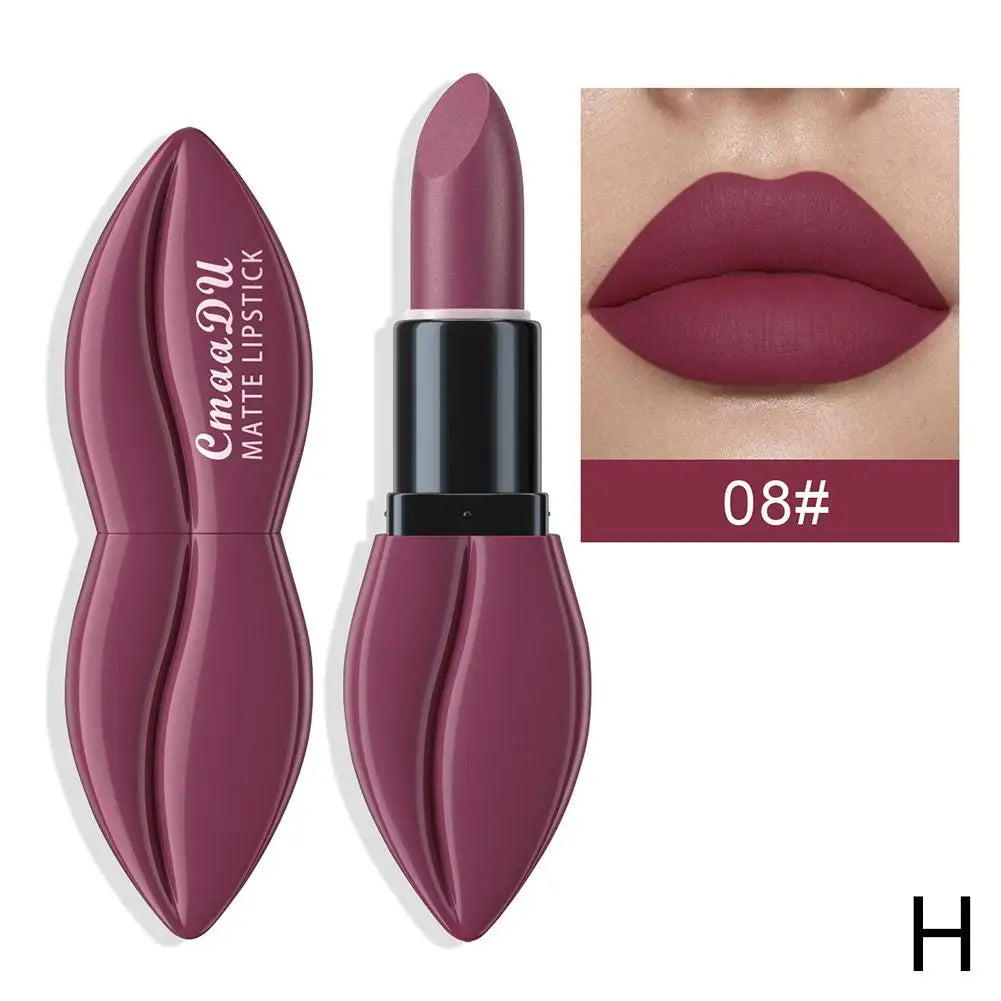 10 Color Lip Shape Matte Lipstick Waterproof Lasting Long Lasting Sexy Velvet Nude Lipsticks Lip Gloss Woman Cosmetics Wholesale