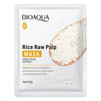 5/10pcs BIOAQUA Rice Raw Pulp Facial Masks Whitening Moisturizing Hydrating Anti-aging Face Mask Sheets Masks Skin Care