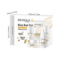 BIOAOUA 5pcs Rice Raw Whitening Travel Set For Cleansing and Moisturizing Whiten