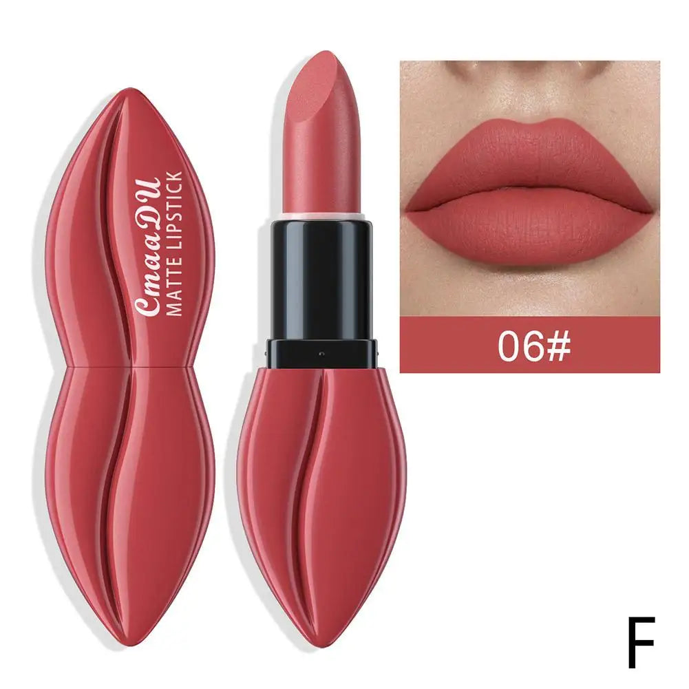 10 Color Lip Shape Matte Lipstick Waterproof Lasting Long Lasting Sexy Velvet Nude Lipsticks Lip Gloss Woman Cosmetics Wholesale
