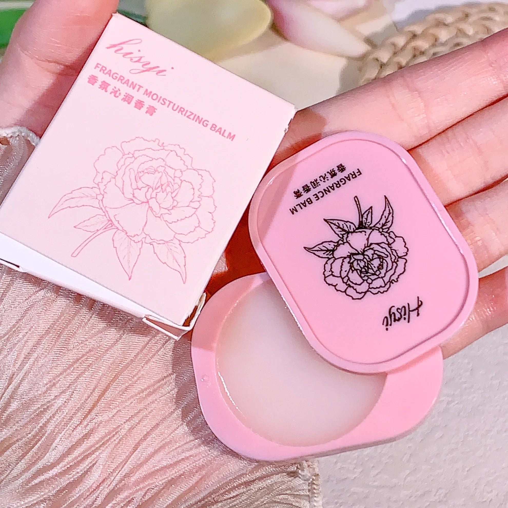 HISYI Solid Perfume Balm – Long-Lasting Floral Scents, Vegan, Compact, Face/Hands/Body Use, Unisex, Certified, Skin-Friendly