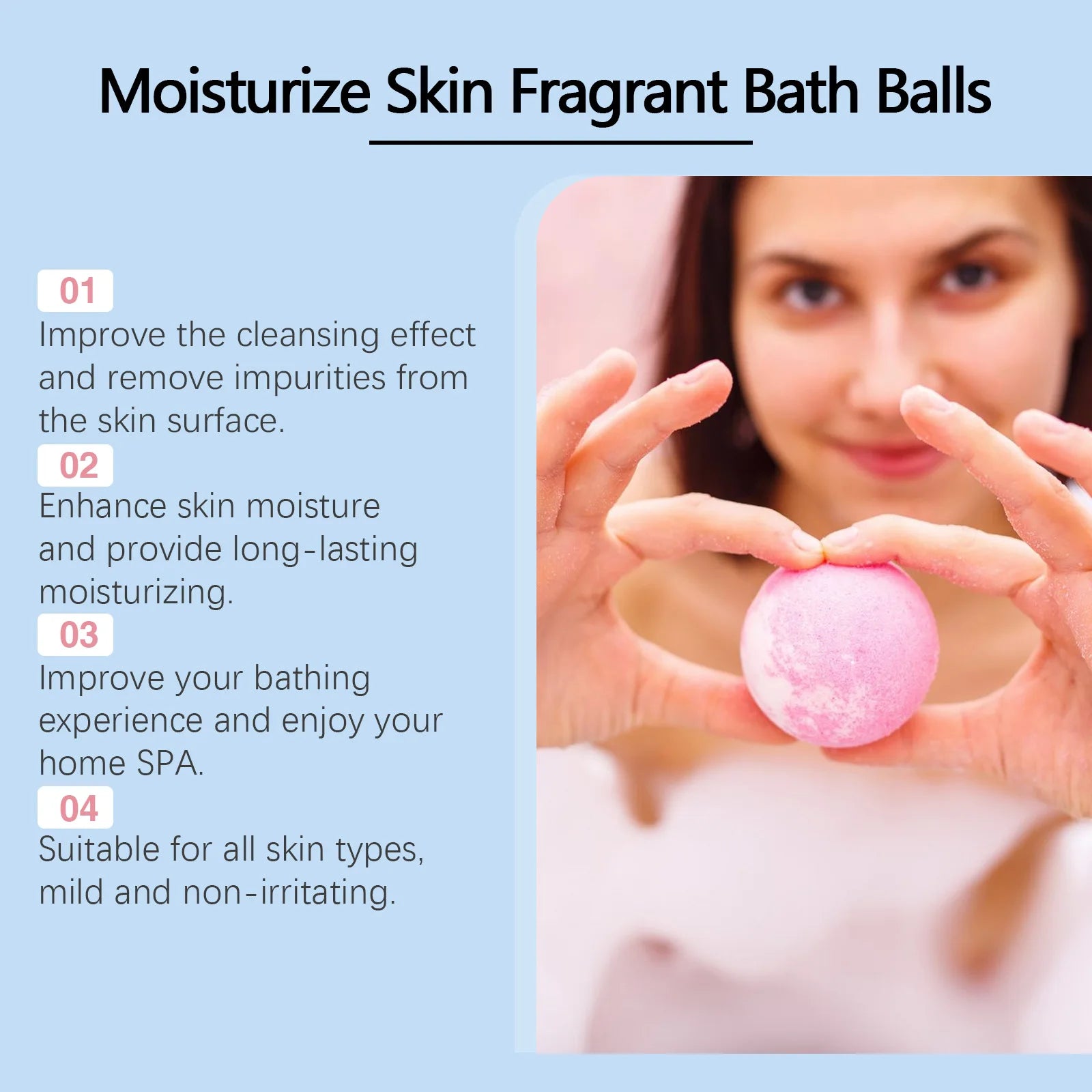 Bubble Bath Bombs Exfoliating Relief Relaxing Aromatherapy Shower Moisturizing Nourishing Fragrance Spa for Adults Body Cleanser