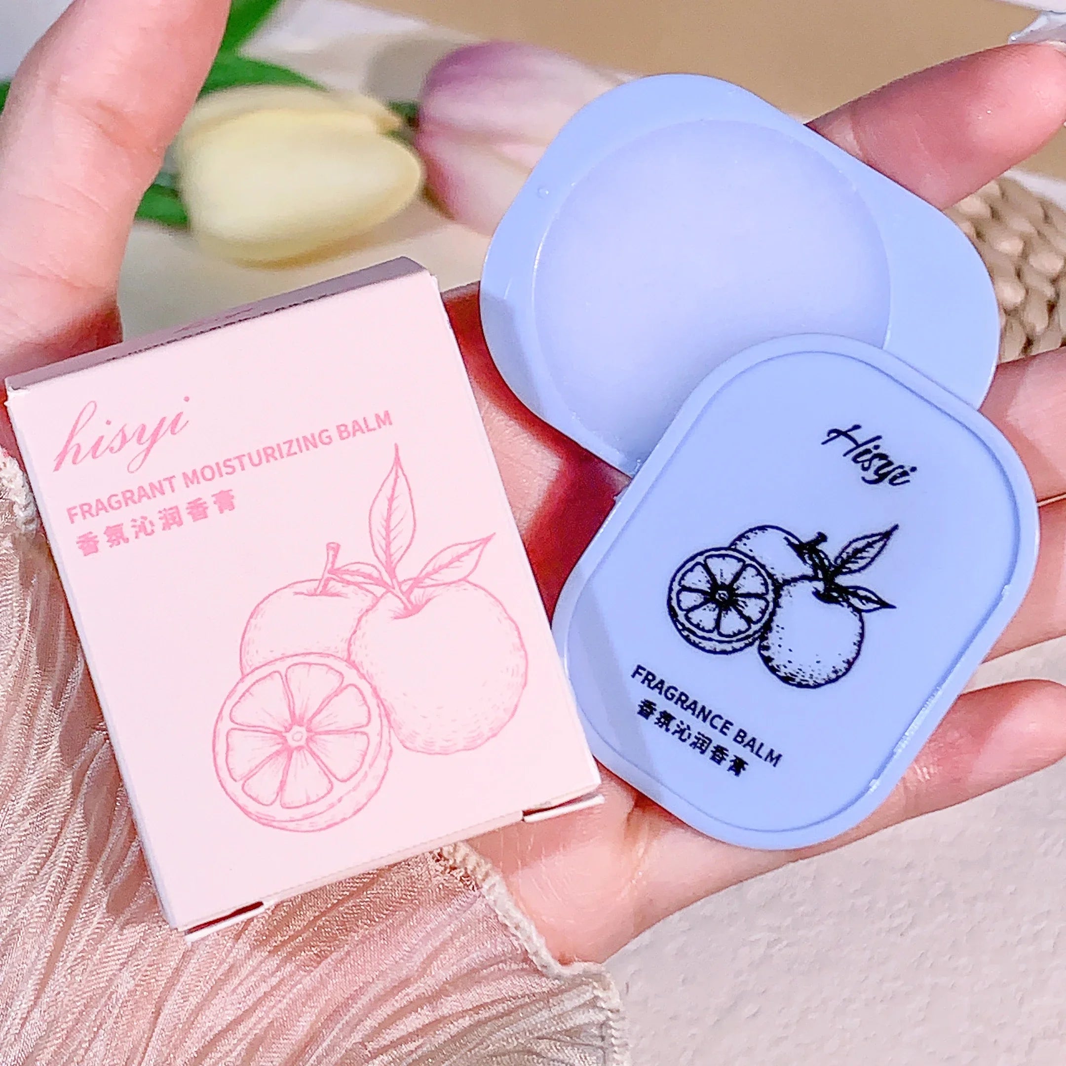 HISYI Solid Perfume Balm – Long-Lasting Floral Scents, Vegan, Compact, Face/Hands/Body Use, Unisex, Certified, Skin-Friendly