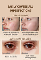 Waterproof Full Coverage Concealer for Tattoos, Scars - Natural Finish Foundation for All Skin Tones & Types