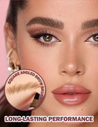 Wild Eyebrow Pencil Square Angled Brush Velvet 3D Brow Dye Cream Hairline Anti-smudge Waterproof Multifunction Eyebrow Tint Pen