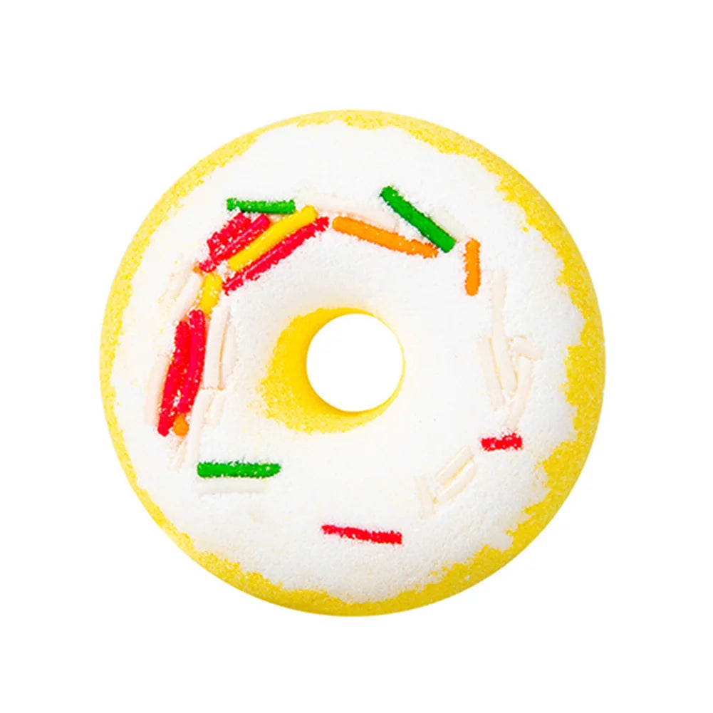 Kids Bath Bomb Bubble Bath Salt Ball for Shower Doughnut Heart Shape Bathing Spa Essential Oil Moisturize Dry Skin Children Gift