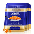 5pcs SADOER Caviar Hyaluronic Acid Moisturizing Facial Masks Brightening Firming Hydrating Face Mask Facial Skin Care Products