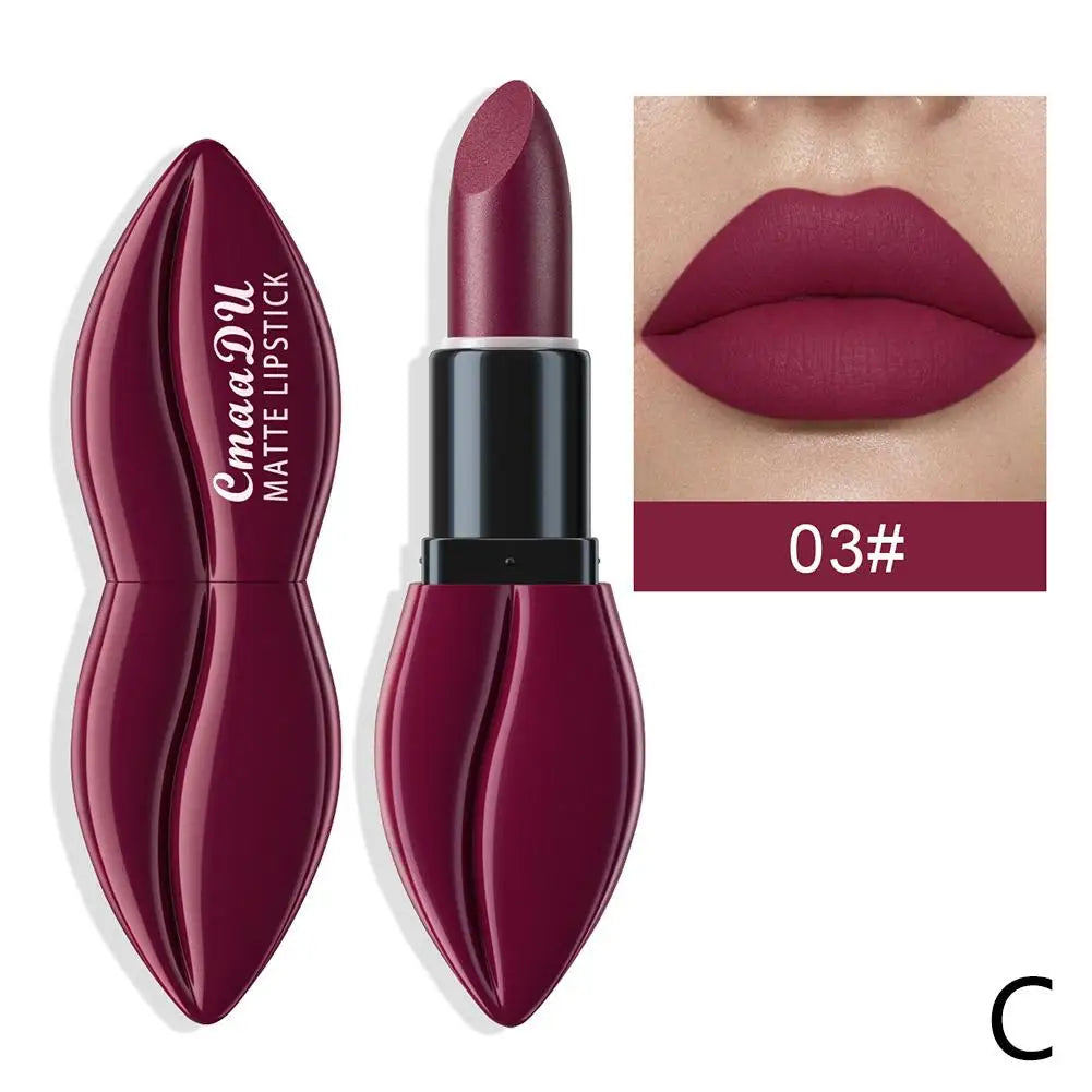 10 Color Lip Shape Matte Lipstick Waterproof Lasting Long Lasting Sexy Velvet Nude Lipsticks Lip Gloss Woman Cosmetics Wholesale