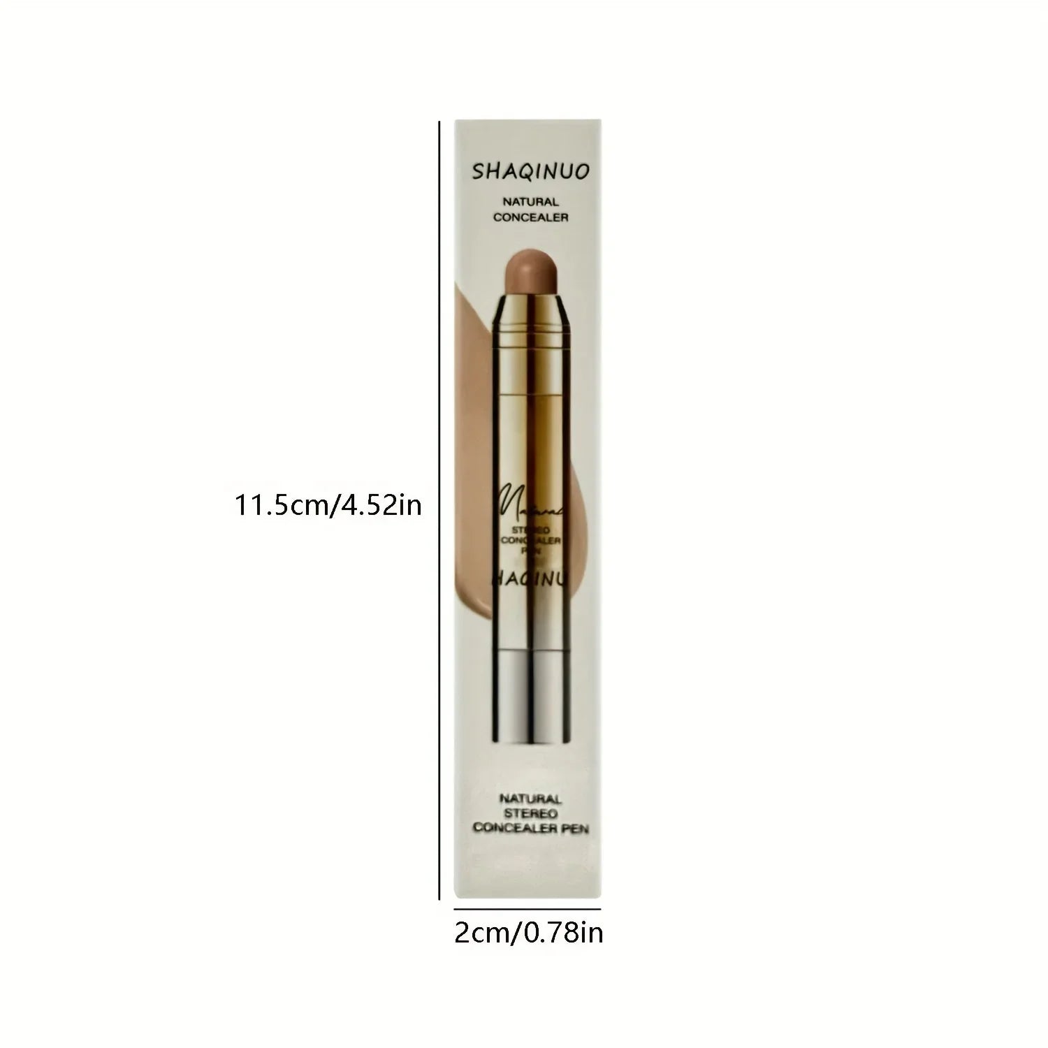 Natural Stereo Concealer Pen-Under Eye &Blemish Coverage Sweat &Waterproof Smooth Texture Portable for Beginners Flawless Finish