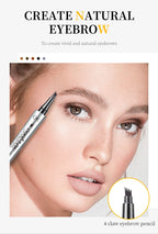 4 Points Eyebrow Pen 5 Colors Liquid Brow Pencil Dark Brown Microblading Eyebrow Pencil Waterproof Eyebrow Tattoo Pen Cosmetics