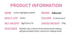 Curve Case Cream Eyebrow Cream Blush Highlighter Palette Matte Shimmer Finishes Shadow Tones Long-Lasting Cosmetics