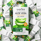 20pcs Aloe Vera Gel Portable Sleeping Mask Soothing & Repairing After Moisturizing Hydrating Shrink Pores Facial Mask Skin Care