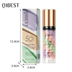 Qibest Three Color Press Release Cream Concealer Isolate Makeup Facial Base Brightening Cream Liquid Concealer Face Primer