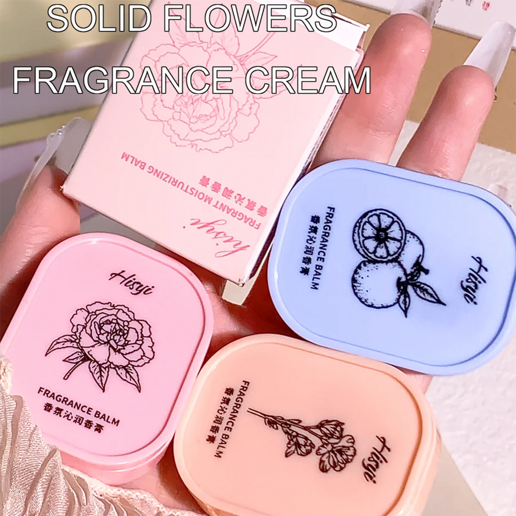 HISYI Solid Perfume Balm – Long-Lasting Floral Scents, Vegan, Compact, Face/Hands/Body Use, Unisex, Certified, Skin-Friendly