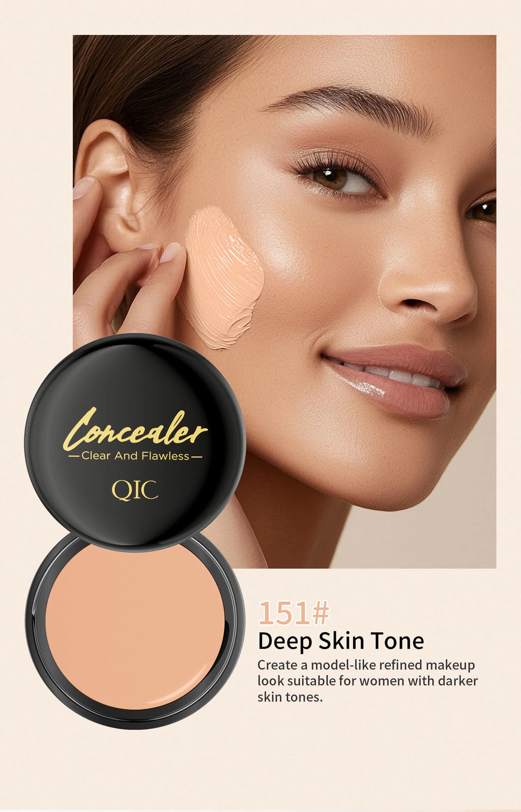 Waterproof Full Coverage Concealer for Tattoos, Scars - Natural Finish Foundation for All Skin Tones & Types