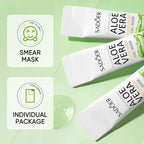 20Pcs Sadoer Aloe Vera Sleeping Facial Masks Moisturizing Anti-Wrinkles Hydratinganti-Aging No Wash Face Mask Facial Skin Care