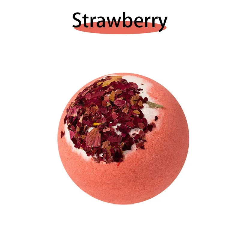 Plant Bath Ball Aromatherapy Essential Oil Bubble Bath Ball Moisturizing Dry Skin Relaxing Spa Bath Salt Bathing