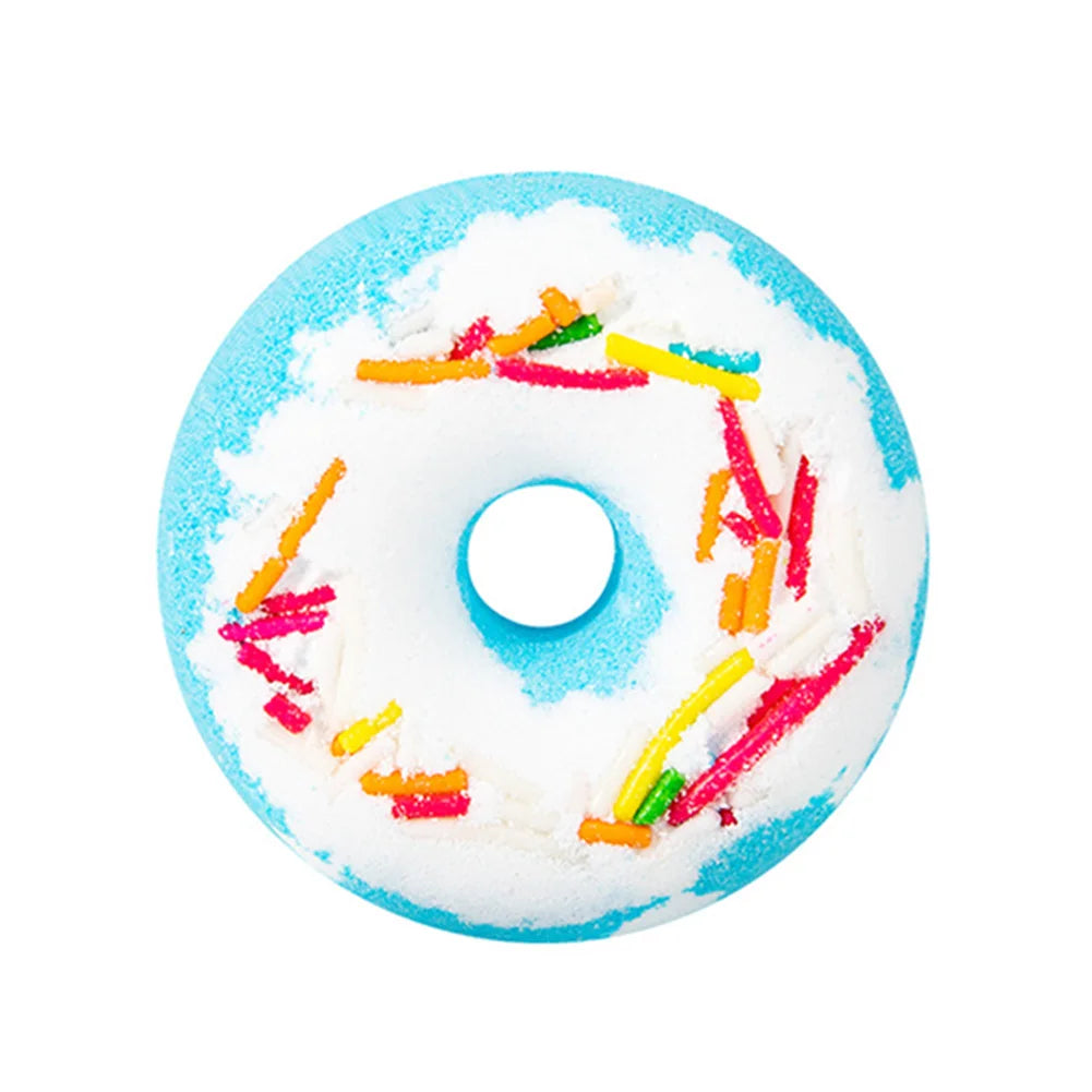 Kids Bath Bomb Bubble Bath Salt Ball for Shower Doughnut Heart Shape Bathing Spa Essential Oil Moisturize Dry Skin Children Gift