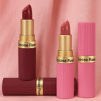Pearlescent Pink Glitter Velvet Lipstick Metallic Waterproof Long Lasting Matte Shimmer Diamond Lipstick Women Makeup Cosmetic