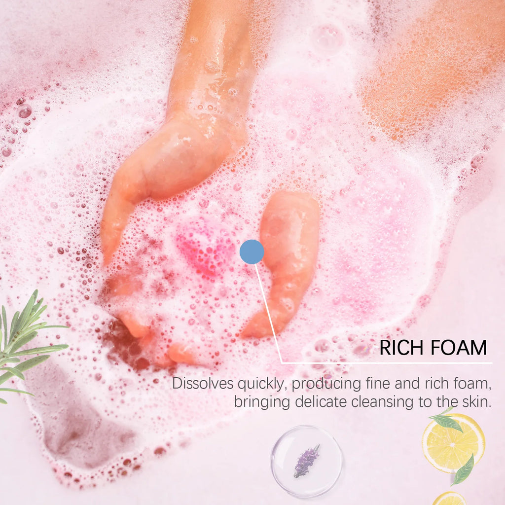 Bubble Bath Bombs Exfoliating Relief Relaxing Aromatherapy Shower Moisturizing Nourishing Fragrance Spa for Adults Body Cleanser