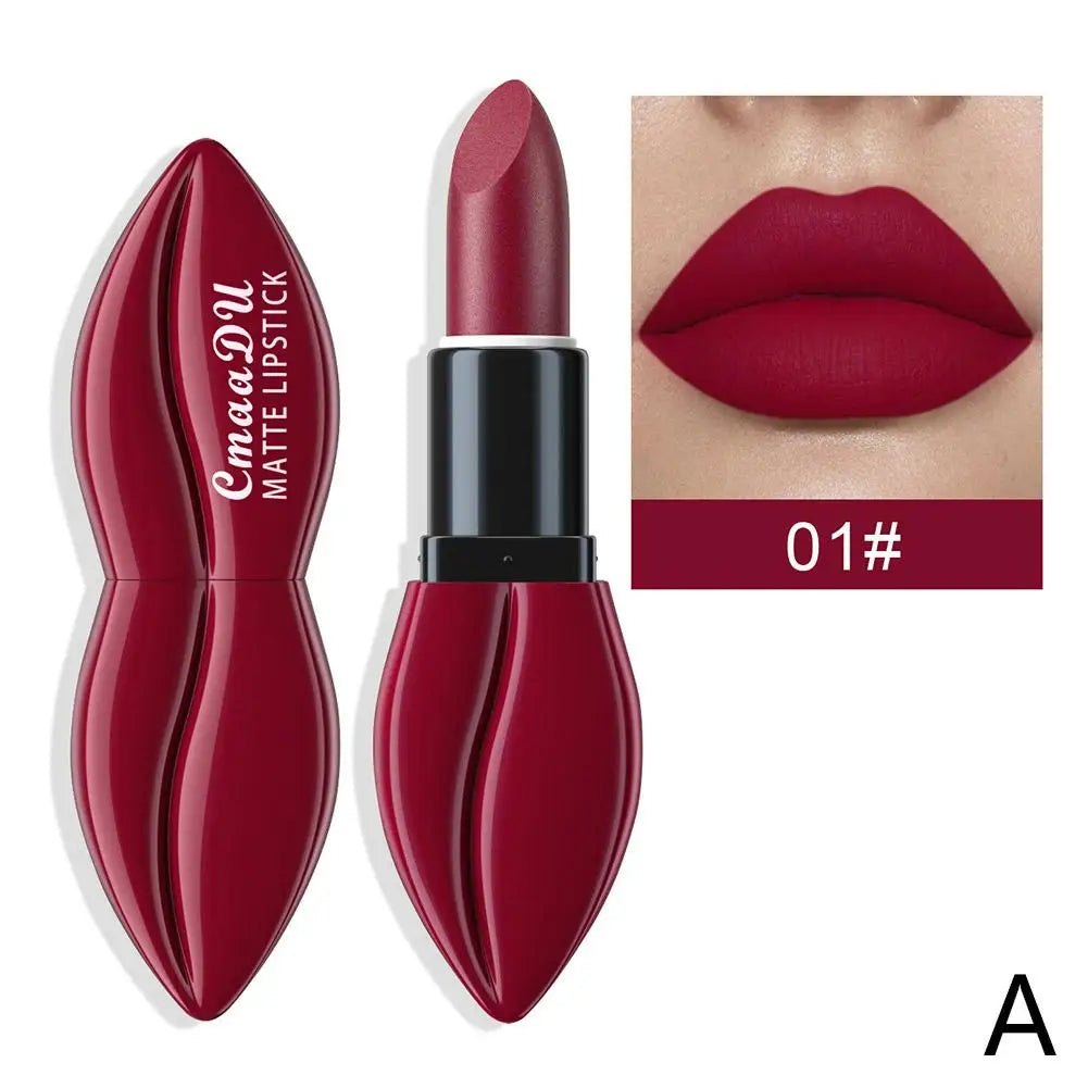 10 Color Lip Shape Matte Lipstick Waterproof Lasting Long Lasting Sexy Velvet Nude Lipsticks Lip Gloss Woman Cosmetics Wholesale