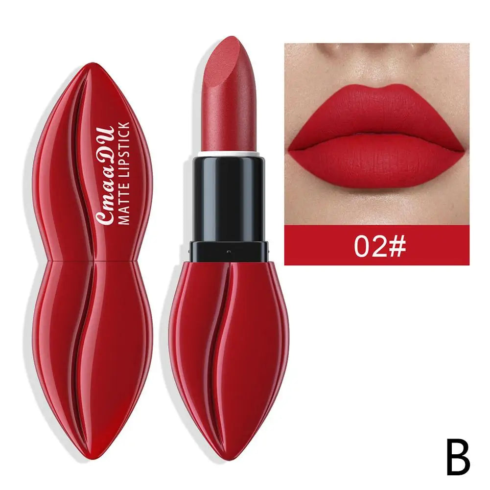 10 Color Lip Shape Matte Lipstick Waterproof Lasting Long Lasting Sexy Velvet Nude Lipsticks Lip Gloss Woman Cosmetics Wholesale