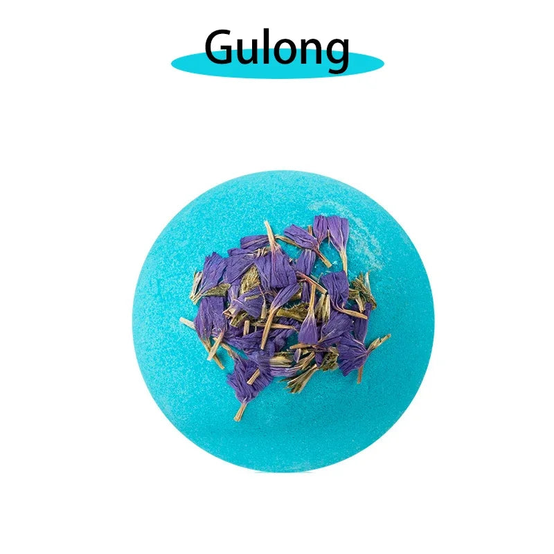 Plant Bath Ball Aromatherapy Essential Oil Bubble Bath Ball Moisturizing Dry Skin Relaxing Spa Bath Salt Bathing