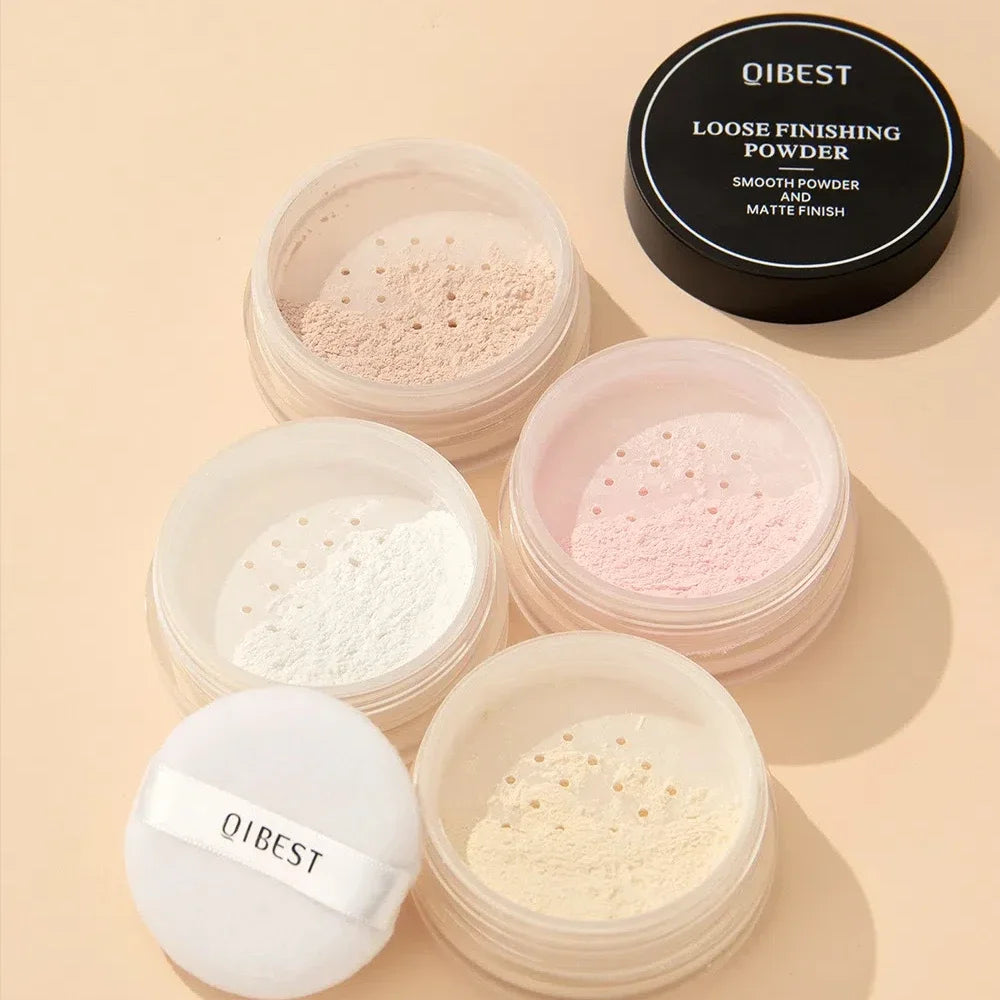 Face Loose Powder Translucent Matte Pink White Setting Powder Oil-Control Cosmetics Long-Lasting Waterproof Facial Makeup Powder