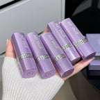 5 Colors Purple Bar Tube Black Lipstick Easy Coloring Matte Velvet Lipstick Long-lasting Red Lipstick Christmas Gift 5PCS