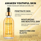 100ml 24k Gold Hyaluronic Acid Nicotinamide Face Serum Anti Aging Facial Lifting Collagen Essence Skin Care Whitening Serum