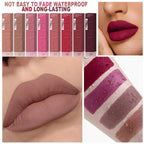 Velvet matte lip gloss matte velvet smooth easy dimensional plumping lipstick -to-apply square tube lip gloss waterproof three