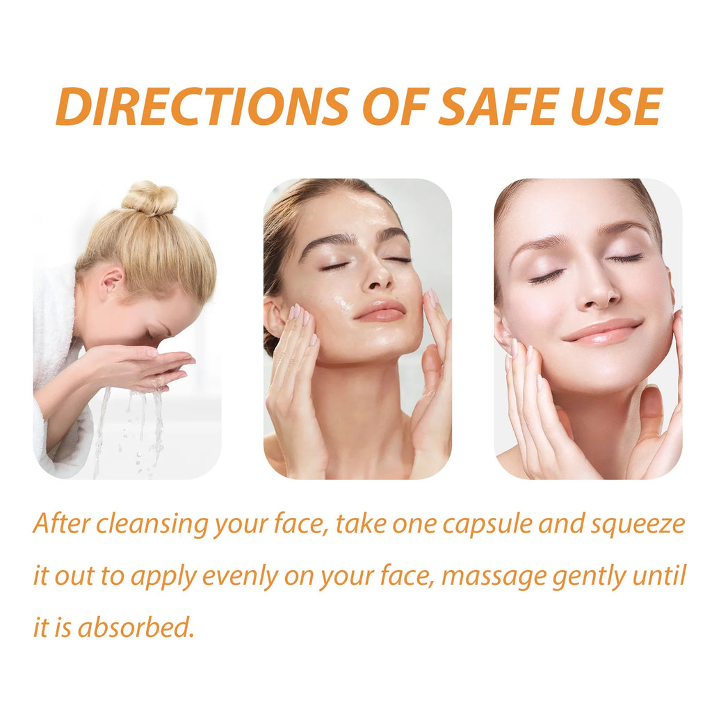 50Pcs Collagen Face Care Capsules Serum Spot Acne Wrinkle Remover Firming Whitening Hyaluronic Acid Essence Skin Care New style