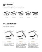 HANDAIYAN Eyebrow Pencil Automatic Rotating Double Head Long Lasting Natural Waterproof 5 Color Triangle Eyebrow Pen Make Up