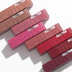 DUNUF  8-color matte velvet smooth easy-to-apply square tube lip gloss waterproof three-dimensional plumping lipstick