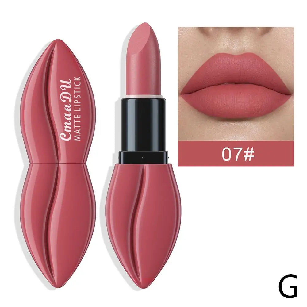 10 Color Lip Shape Matte Lipstick Waterproof Lasting Long Lasting Sexy Velvet Nude Lipsticks Lip Gloss Woman Cosmetics Wholesale