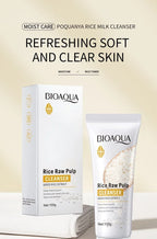 BIOAOUA Rice Cleanser Raw Pulp Oil Control Moisturizing Deep Cleaning Care Skin 100g