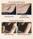 Waterproof Full Coverage Concealer for Tattoos, Scars - Natural Finish Foundation for All Skin Tones & Types