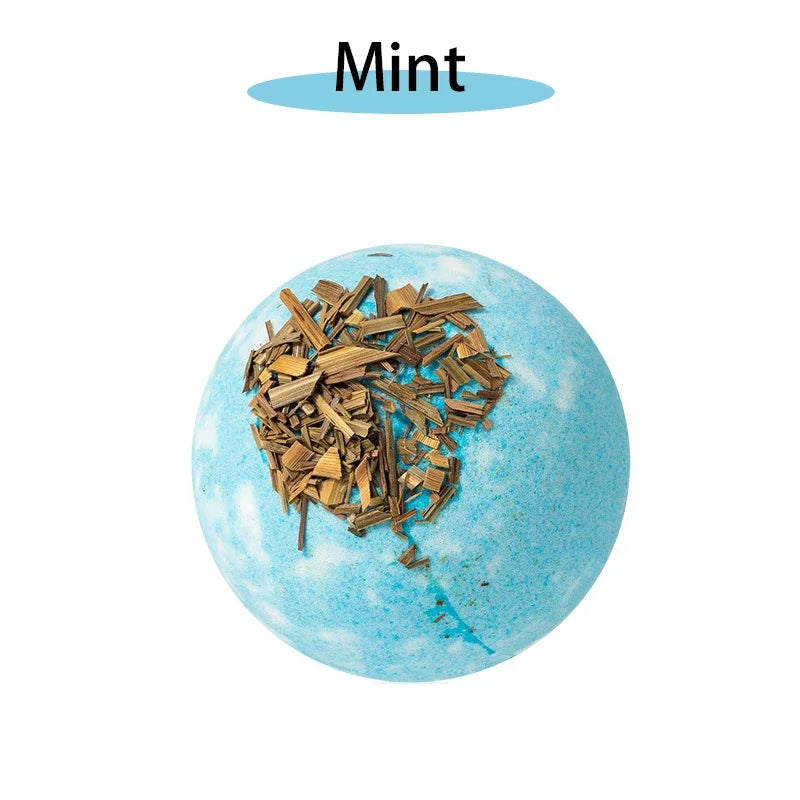 Plant Bath Ball Aromatherapy Essential Oil Bubble Bath Ball Moisturizing Dry Skin Relaxing Spa Bath Salt Bathing
