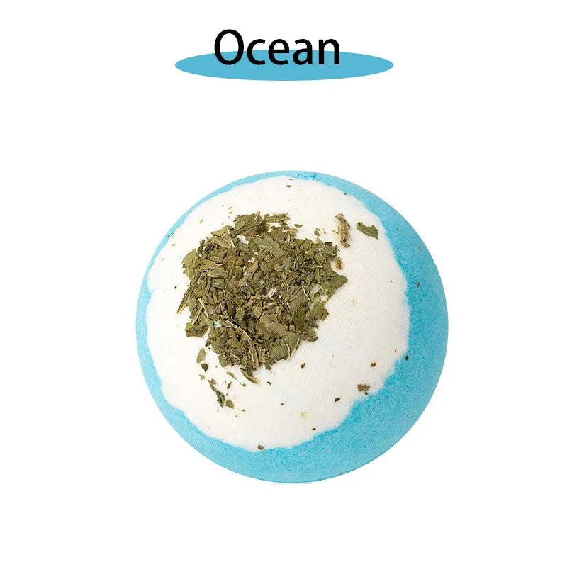 Plant Bath Ball Aromatherapy Essential Oil Bubble Bath Ball Moisturizing Dry Skin Relaxing Spa Bath Salt Bathing