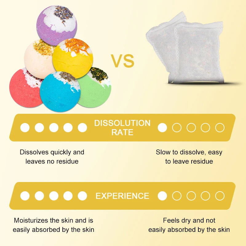 Plant Bath Ball Aromatherapy Essential Oil Bubble Bath Ball Moisturizing Dry Skin Relaxing Spa Bath Salt Bathing