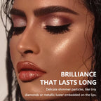 Pearlescent Pink Glitter Velvet Lipstick Metallic Waterproof Long Lasting Matte Shimmer Diamond Lipstick Women Makeup Cosmetic