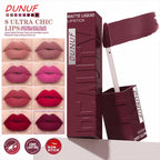 Velvet matte lip gloss matte velvet smooth easy dimensional plumping lipstick -to-apply square tube lip gloss waterproof three
