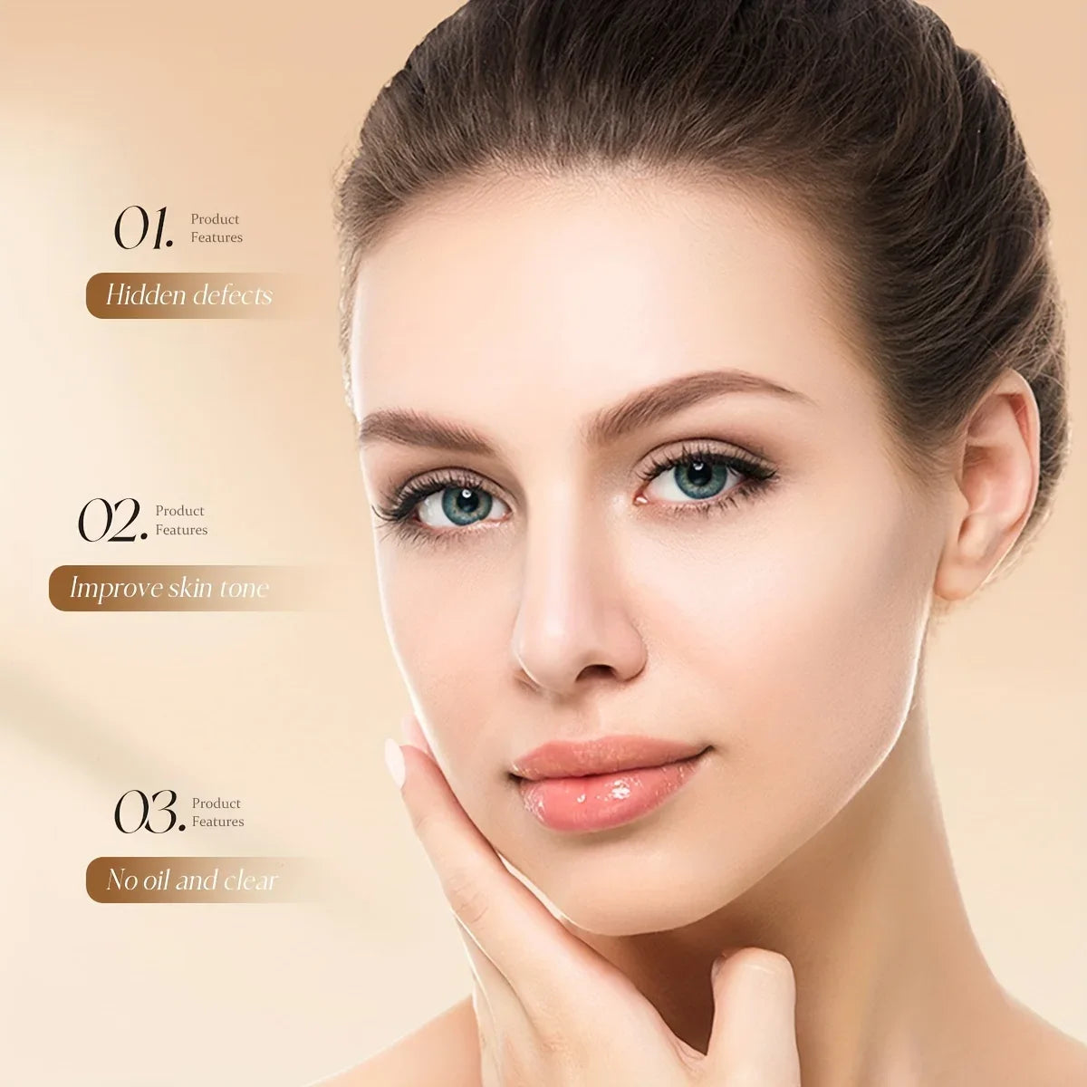 Natural Stereo Concealer Pen-Under Eye &Blemish Coverage Sweat &Waterproof Smooth Texture Portable for Beginners Flawless Finish
