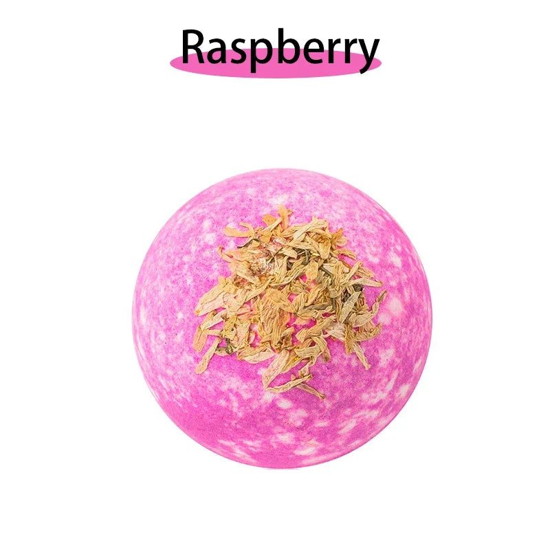 Plant Bath Ball Aromatherapy Essential Oil Bubble Bath Ball Moisturizing Dry Skin Relaxing Spa Bath Salt Bathing
