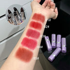 5 Colors Purple Bar Tube Black Lipstick Easy Coloring Matte Velvet Lipstick Long-lasting Red Lipstick Christmas Gift 5PCS