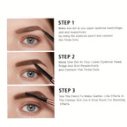 Waterproof Matte Eyebrow Pen Makeup Double Head Lasting Brown Non-Smudged Eye Brow Pencil Tint with Brush Cosmetics